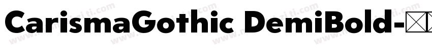 CarismaGothic DemiBold字体转换